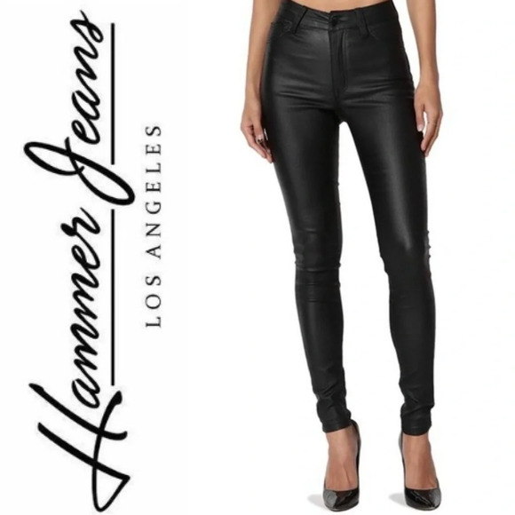 Hammer Denim - Hammer Jeans. Black. Size 13. Faux Leather Look.